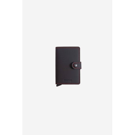 SECRID Porta carte Miniwallet Matte Black & Red