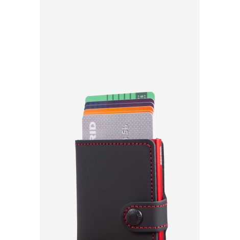 SECRID Porta carte Miniwallet Matte Black & Red