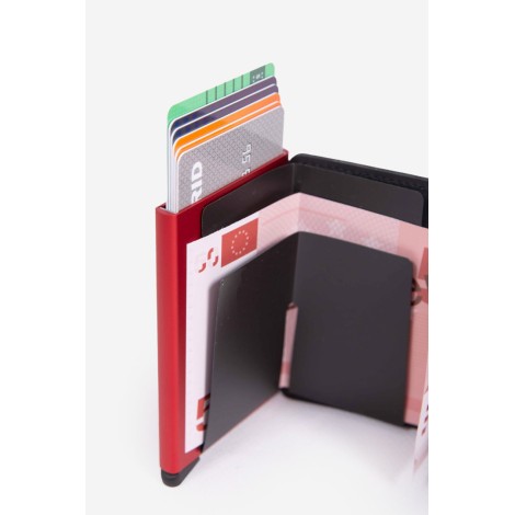 SECRID Porta carte Miniwallet Matte Black & Red