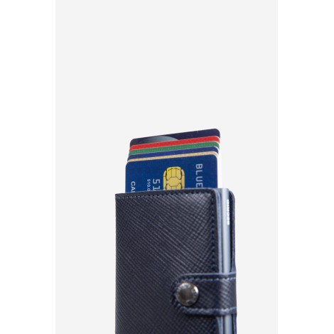 SECRID Porta carte Miniwallet Saffiano Navy