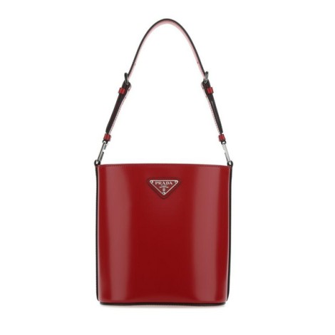 PRADA Bucket bag in red leathe