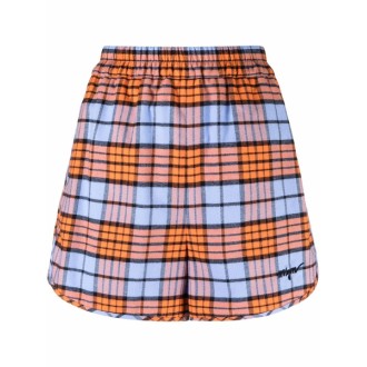 MSGM check-print cotton shorts