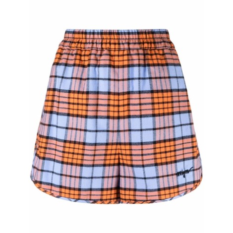 MSGM check-print cotton shorts