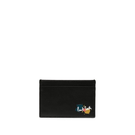 PAUL SMITH logo-print leather