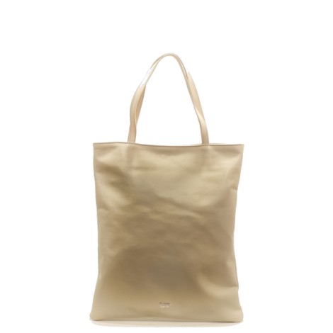 LA ROSE leather tote bag ivory