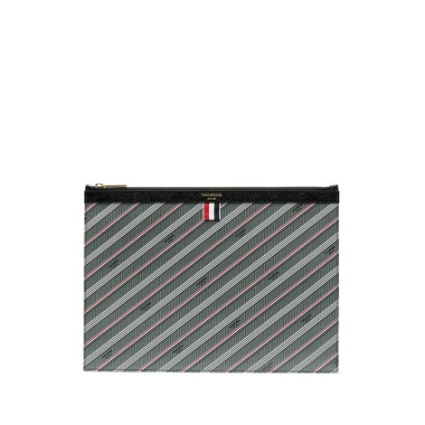 THOM BROWNE striped logo-print