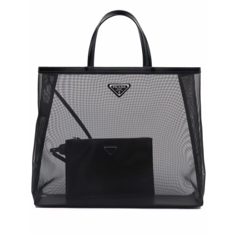 PRADA mesh structured tote bag