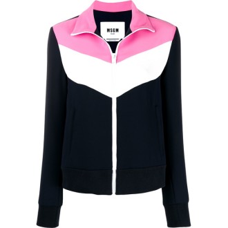 MSGM panelled zip-up jacket