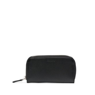 PRADA debossed-logo leather po