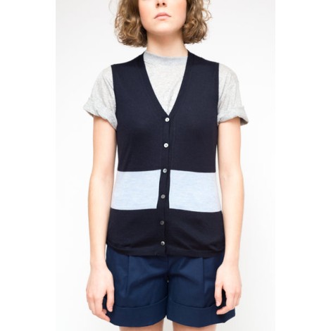 LA ROSE gilet cardigan Blue