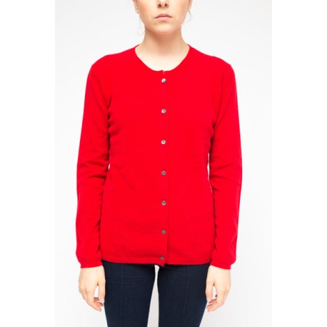 LA Rose cardigan cashmere red