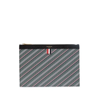 THOM BROWNE striped clutch bag