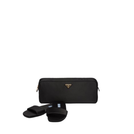 PRADA silk satin travel pouch