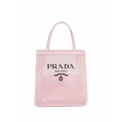 PRADA logo-print sequin-embell