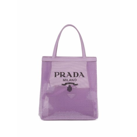 PRADA logo-print sequin-embell