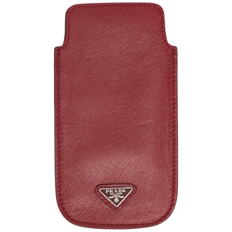 PRADA logo-patch phone case