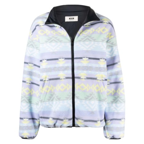 MSGM colour-block zipped jacke