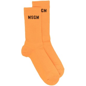 MSGM  intarsia-knit logo socks