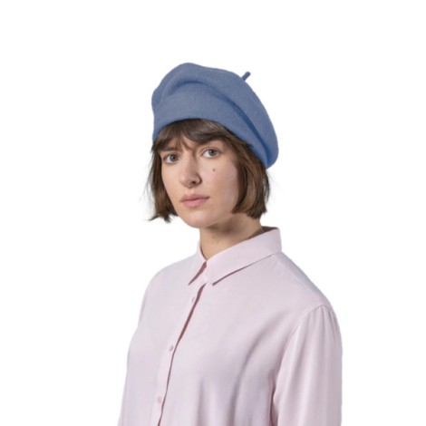 LA ROSE roll up beret steel bl