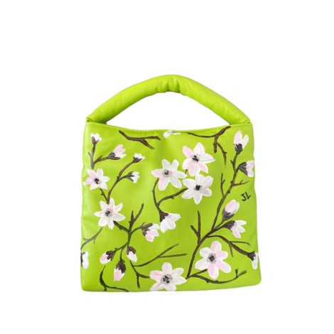 LA ROSE nappa bag fiori acido