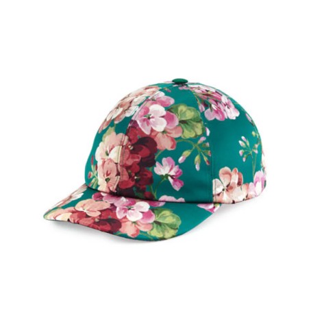 GUCCI Blooms green silk baseba