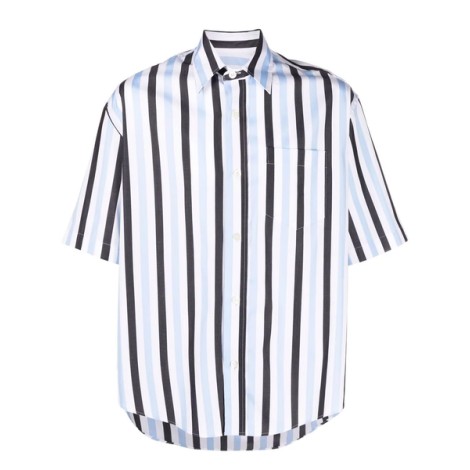 AMI  Striped Short-Sleeved Shi