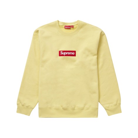 Supreme Box Logo Crewneck (FW22) Pale Yellow