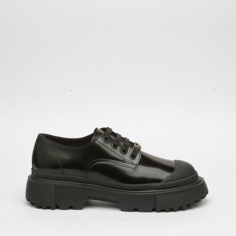 Sneakers in pelle nera