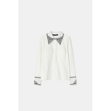 Proenza Schouler Cloque Jacquard Knit Shirt