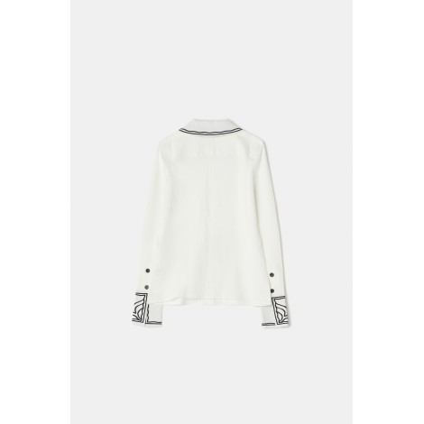 Proenza Schouler Cloque Jacquard Knit Shirt