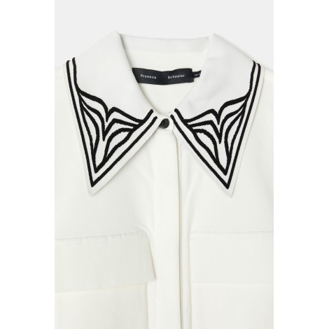 Proenza Schouler Cloque Jacquard Knit Shirt