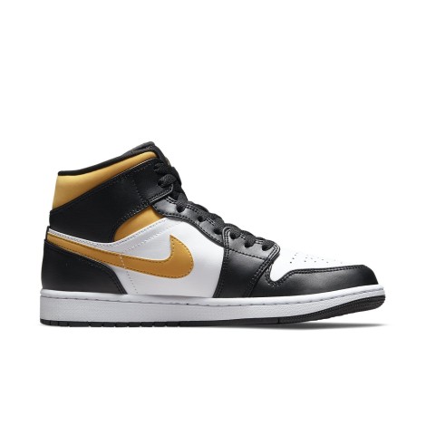 Jordan 1 Mid White Pollen Black