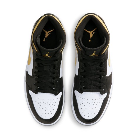 Jordan 1 Mid White Pollen Black