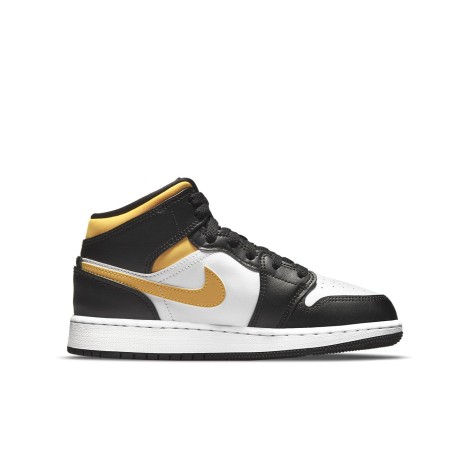 Jordan 1 Mid White Pollen Black (GS)