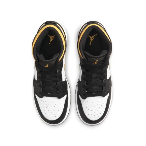 Jordan 1 Mid White Pollen Black (GS)