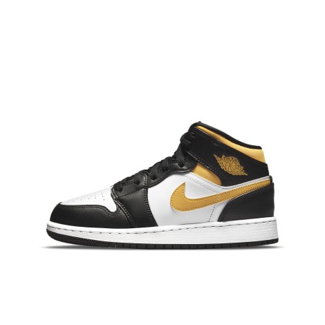 Jordan 1 Mid White Pollen Black (GS)