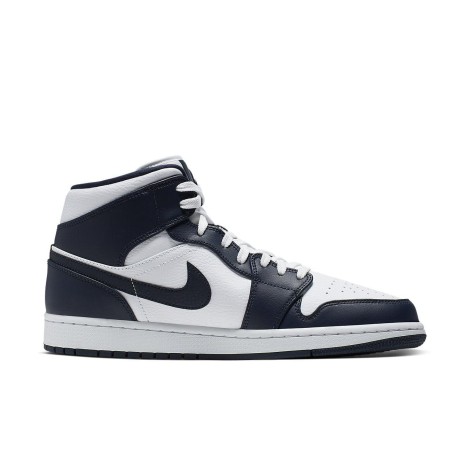 Jordan 1 Mid White Metallic Gold Obsidian