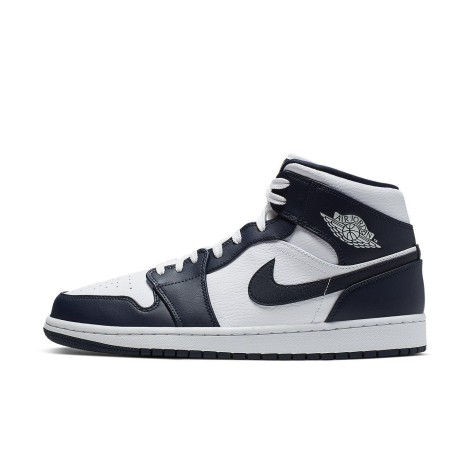 Jordan 1 Mid White Metallic Gold Obsidian