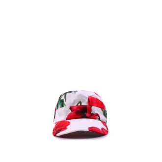 CAPPELLO CON VISIERA STAMPA PAPAVERI