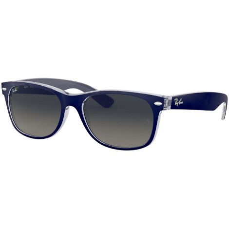 New Wayfarer Color Mix RB2132 matte blue on transparent