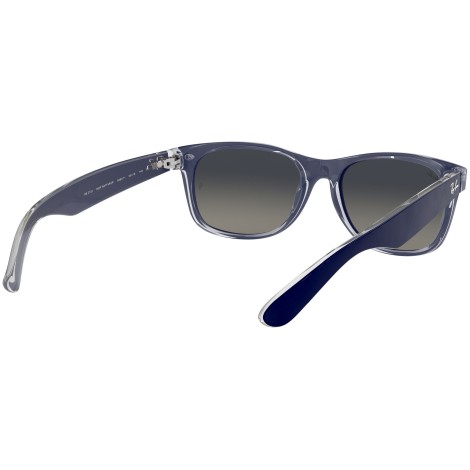 New Wayfarer Color Mix RB2132 matte blue on transparent