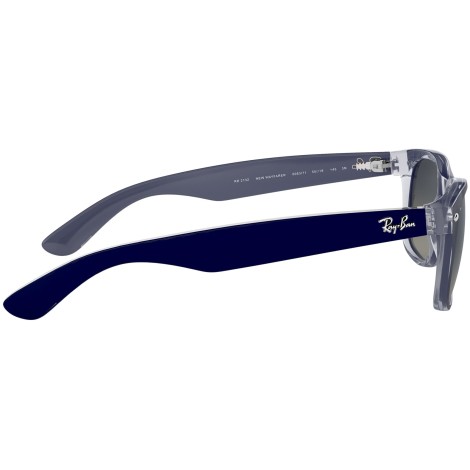 New Wayfarer Color Mix RB2132 matte blue on transparent