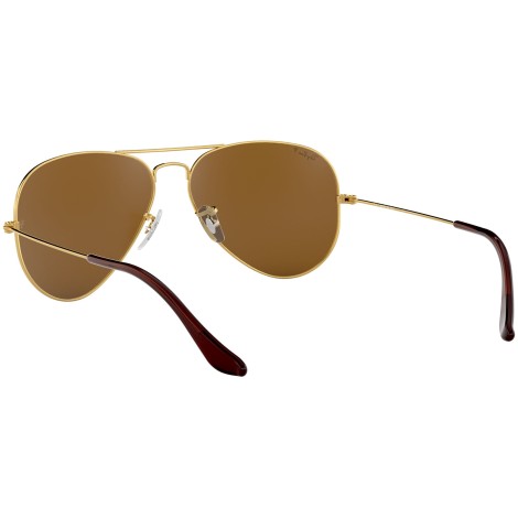 Aviator Classic RB3025 polished gold brown