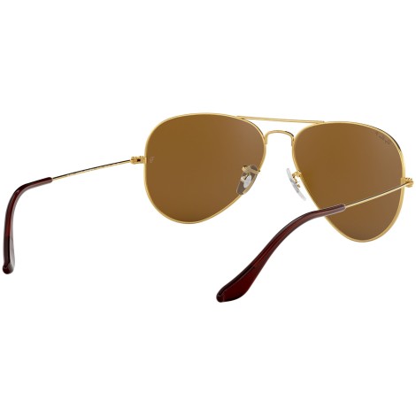 Aviator Classic RB3025 polished gold brown