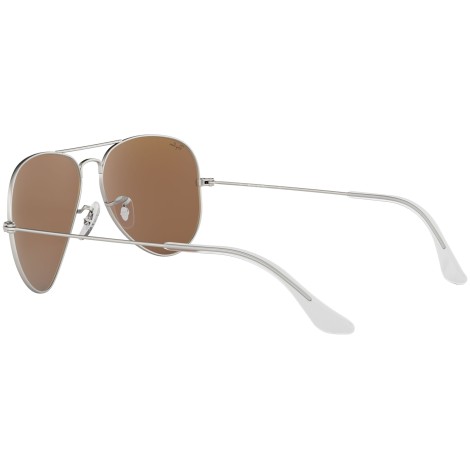 Aviator Flash Lenses RB3025 silver metal brown