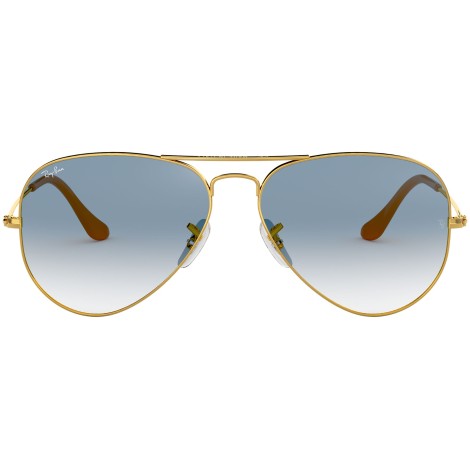 Aviator Gradient RB3025 gold metal blue