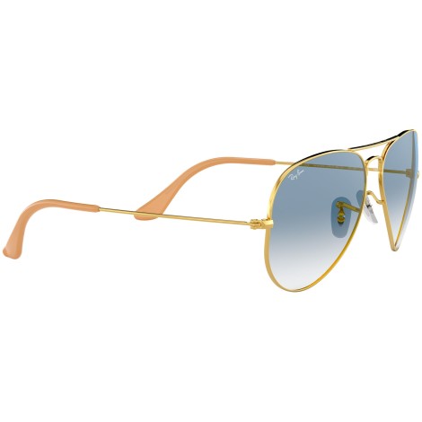 Aviator Gradient RB3025 gold metal blue