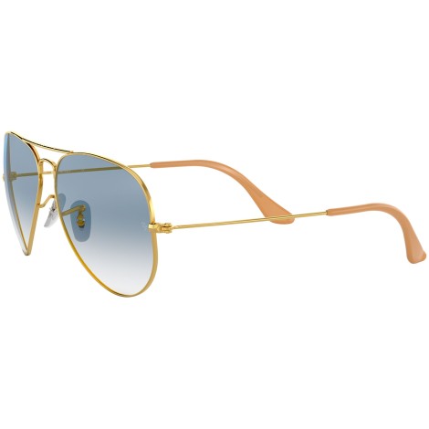 Aviator Gradient RB3025 gold metal blue