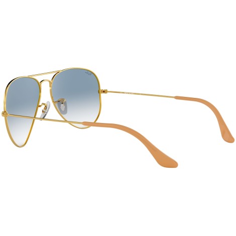 Aviator Gradient RB3025 gold metal blue