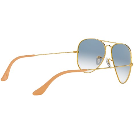 Aviator Gradient RB3025 gold metal blue